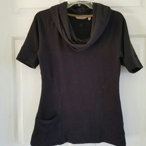 Athleta Coronado Black Cowl Neck Top XL